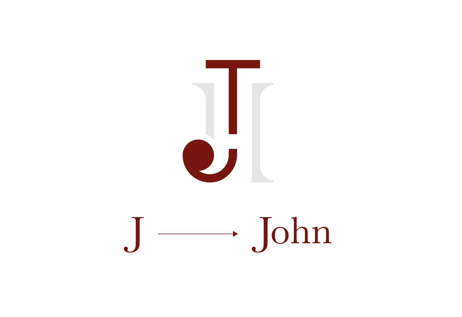 Spiegazione del concept della lettera J del logo di John Travor Hotel realizzato da SEBA! grafico di Gravellona Toce nel VCO
