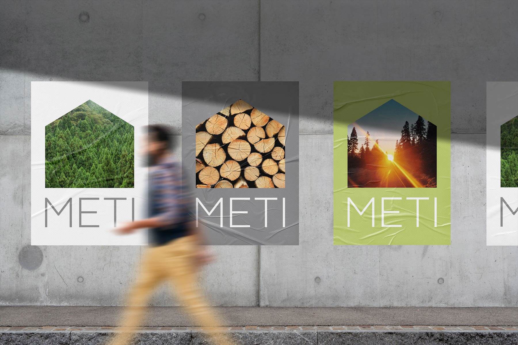 Logo e brand identity di Meti realizzato da SEBA! grafico di Gravellona Toce nel VCO di vari manifesti