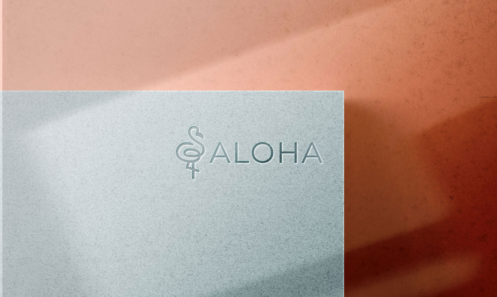 Logo e brand identity di Aloha realizzato da SEBA! grafico di Gravellona Toce nel VCO dell'incisione del logo su marmo