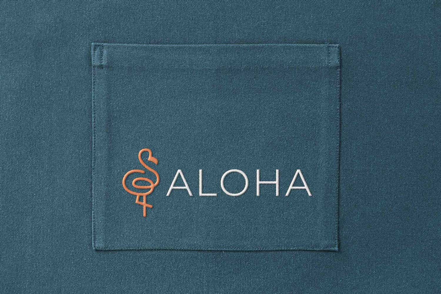 Logo e brand identity di Aloha realizzato da SEBA! grafico di Gravellona Toce nel VCO del ricamo su jeans